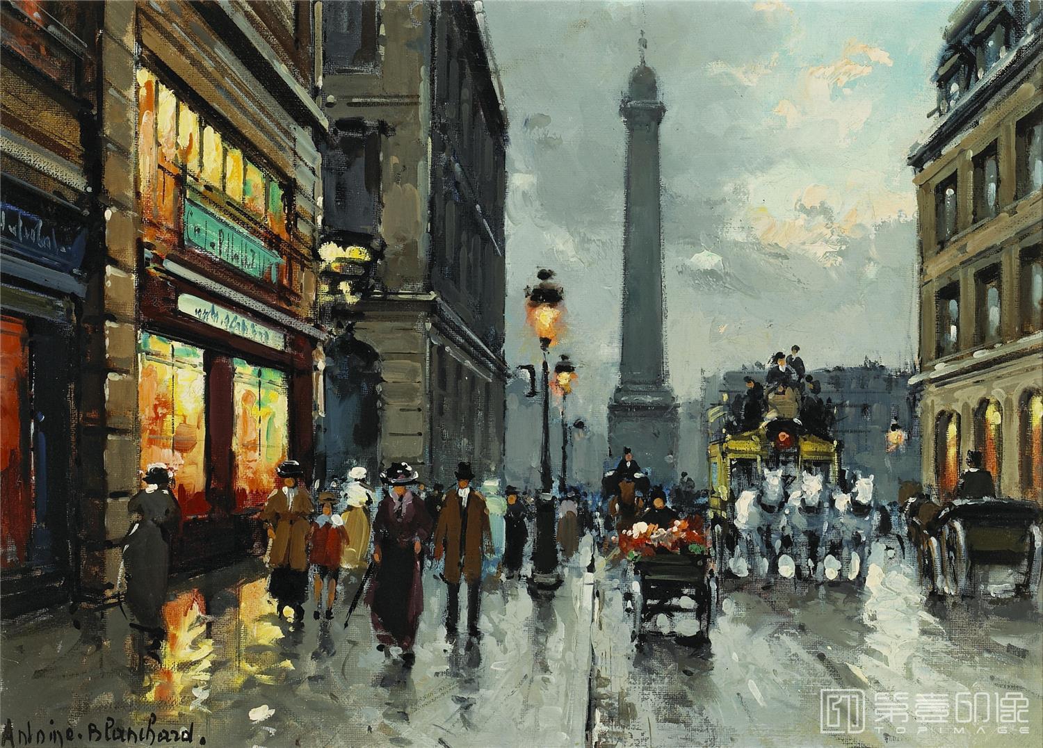 油画-安托万·布兰乍得 Antoine Blanchard作品-057